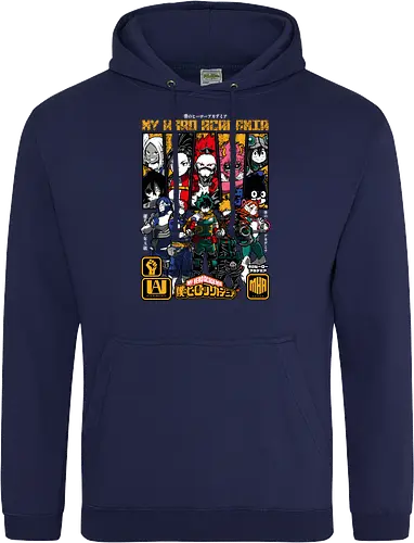 Hero Society - Academia, deku, ua academy, anime heroes, shonen anime, quirk power, anime battle, hero costume - Standard Hoodie