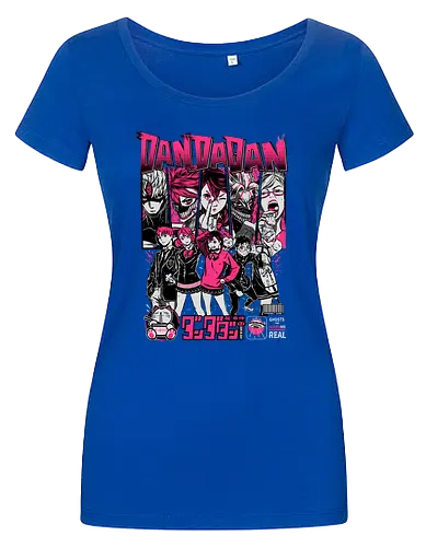Paranormal Squad - dandadan, momo ayase, okarun, supernatural anime, alien anime, yokai battle, anime comedy, paranormal action - Damen T-Shirt