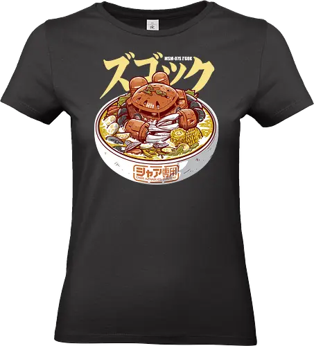 Char Z'Gok Meeresfrüchte-Ramen – Lustige Mecha-Parodie - Zgok, Char Aznable, Ramen-Nudeln, Anime-Essen, Mecha-Parodie, Mobile Suit, Zeon, lustige Ramen, Ramen mit Meeresfrüchten, Gunpla, Retro-Mecha, Otaku, japanisches Essen, Roboterkrabbe, Anime-Crossover - Standard T-Shirt (Frauen)