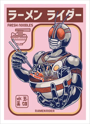 Kamen Rider isst Ramen-Nudeln – lustige Parodie