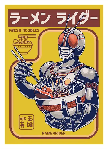 Kamen Rider isst Ramen-Nudeln – lustige Parodie