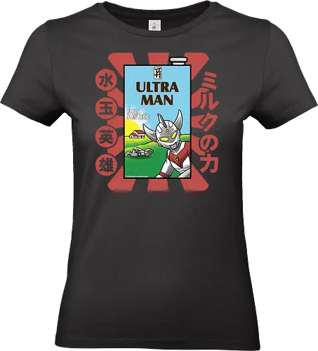 Ultraman-Retro-Milchkarton-Parodie – Lustiges Tokusatsu - Ultraman, Retro-Milchkarton, lustige Tokusatsu-Parodie, japanischer Superheld, Kaiju-Kampf, Ultra Milk, Full Justice, 3 Minuten Ausdauer, Vintage-Verpackungsparodie, Tokusatsu-Held, Popkultur-Mashup, japanische Science-Fiction, Nerd-Humor, Otaku-Komödie, nostalgisches Fernsehen, lustiger Superheld, Milchkarton-Parodie, asiatische Getränkeästhetik, Polka-Dot-Held, Anime-Streetwear - Standard T-Shirt (Frauen)