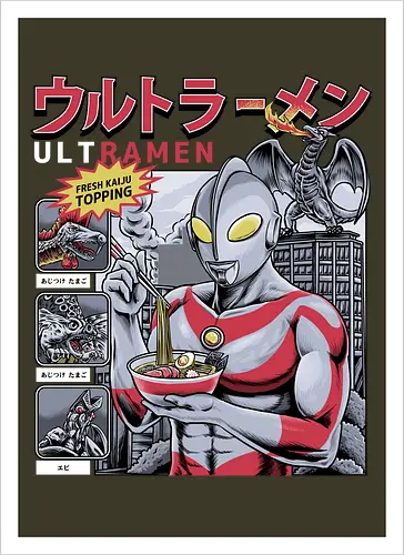 Ultramen Ramen-Nudelsuppe – Lustige Kaiju-Topping-Parodie