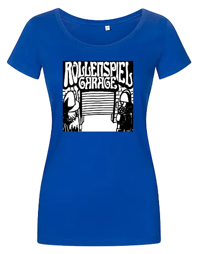 Logo des Podcasts RollenspielGarage in Graustufen. Design by CrlBox. Feuerball!