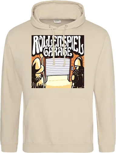 Logo des Podcasts RollenspielGarage. Design by CrlBox. Feuerball!
