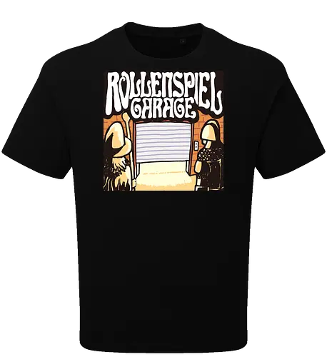 Logo des Podcasts RollenspielGarage. Design by CrlBox. Feuerball!