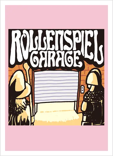 Logo des Podcasts RollenspielGarage. Design by CrlBox. Feuerball!
