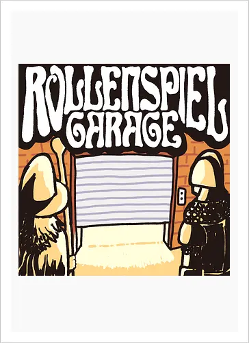 Logo des Podcasts RollenspielGarage. Design by CrlBox. Feuerball!