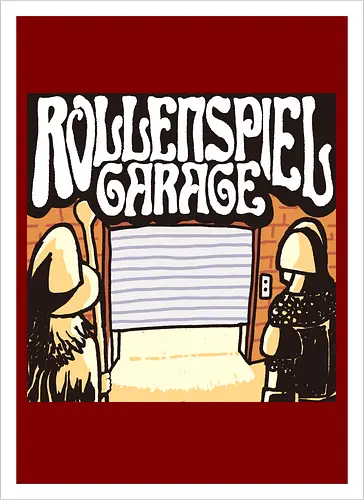 Logo des Podcasts RollenspielGarage. Design by CrlBox. Feuerball!