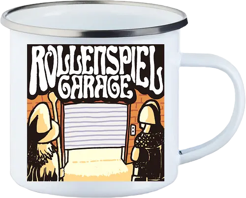 Logo des Podcasts RollenspielGarage. Design by CrlBox. Feuerball!