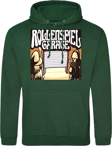 Logo des Podcasts RollenspielGarage. Design by CrlBox. Feuerball!
