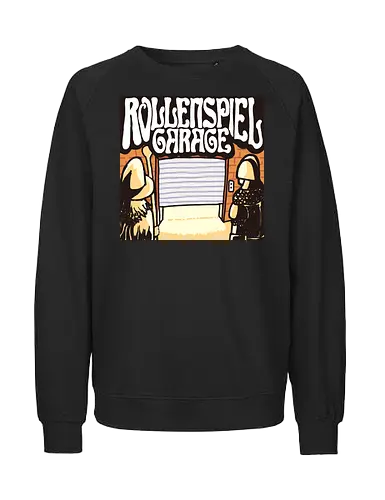 Logo des Podcasts RollenspielGarage. Design by CrlBox. Feuerball! - Fairtrade Sweatshirt