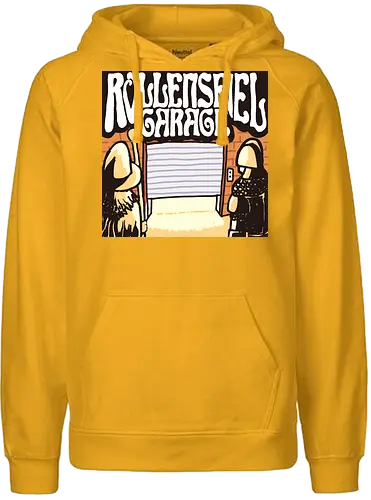 Logo des Podcasts RollenspielGarage. Design by CrlBox. Feuerball! - Fairtrade Hoodie