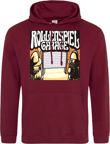 Logo des Podcasts RollenspielGarage. Design by CrlBox. Feuerball!