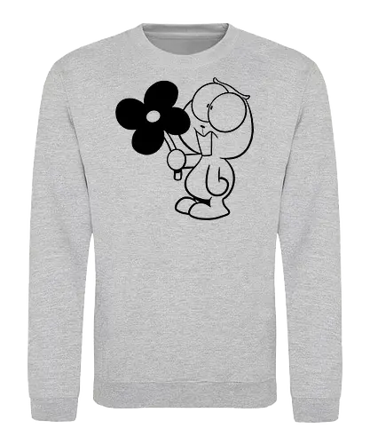 Lemming mit Blume - lemming, lemminge, blume, liebe, nichtlustig, nicht lustig, cartoon, cartoons - Sweatshirt