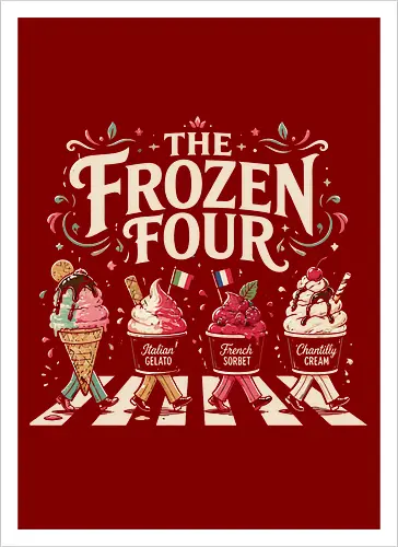 The Frozen Four Ice Cream Characters