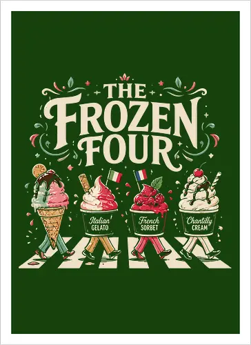 The Frozen Four Ice Cream Characters