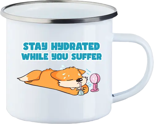 Stay Hydrated - Fuchs, Fox, Sommer - Emailletasse