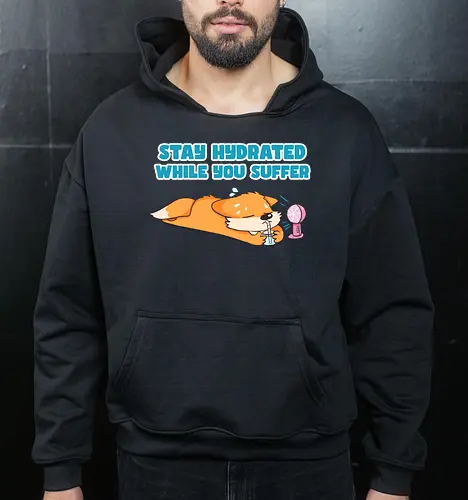 Stay Hydrated - Fuchs, Fox, Sommer - Cropped Hoodie