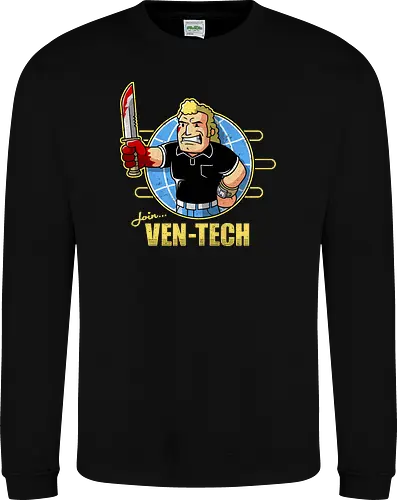 Retro Cartoon Unternehmens Tech Maskottchen Messer Geek Mashup