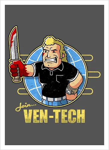 Retro Cartoon Unternehmens Tech Maskottchen Messer Geek Mashup
