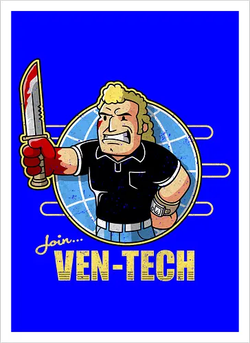 Retro Cartoon Unternehmens Tech Maskottchen Messer Geek Mashup