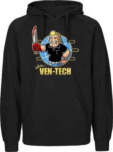 Retro Cartoon Unternehmens Tech Maskottchen Messer Geek Mashup