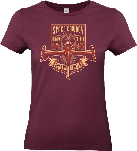Space Cowboy Kopfgeldjäger – Let's Jam Vintage Badge - space cowboy kunst, Cowboy, kopfgeldjäger vintage, retro anime abzeichen, space western design, vintage abzeichen shirt, anime retro kunst, sci-fi cowboy druck, weltraum kopfgeldjäger, retro weltraum design, vintage rose abzeichen, grunge weltraum kunst, sci-fi vintage abzeichen, space western druck, retro kopfgeldjäger, anime inspirierte kunst - Standard T-Shirt (Frauen)