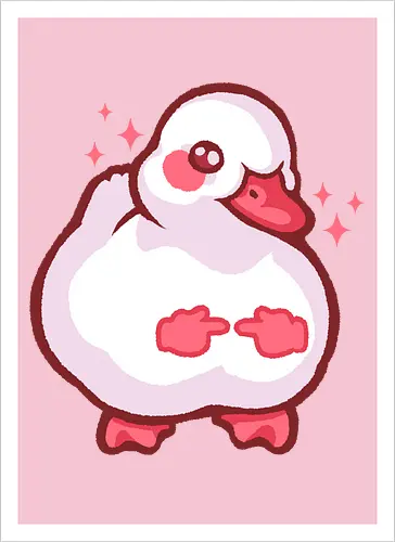Shy Duck Fingers Touching