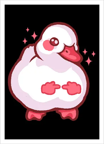 Shy Duck Fingers Touching