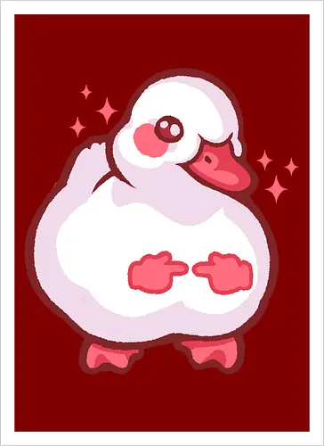 Shy Duck Fingers Touching