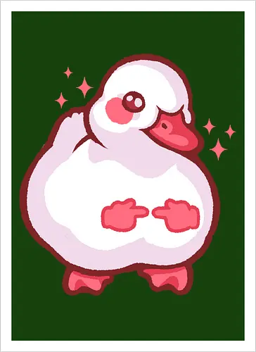Shy Duck Fingers Touching