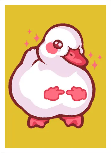 Shy Duck Fingers Touching