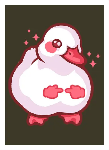 Shy Duck Fingers Touching