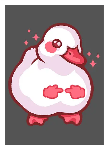 Shy Duck Fingers Touching