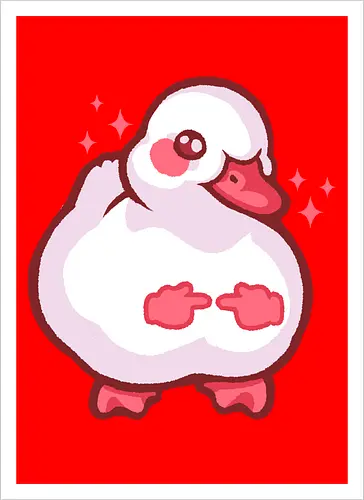 Shy Duck Fingers Touching
