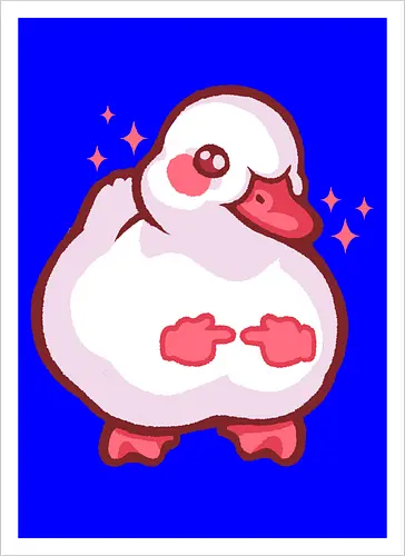 Shy Duck Fingers Touching