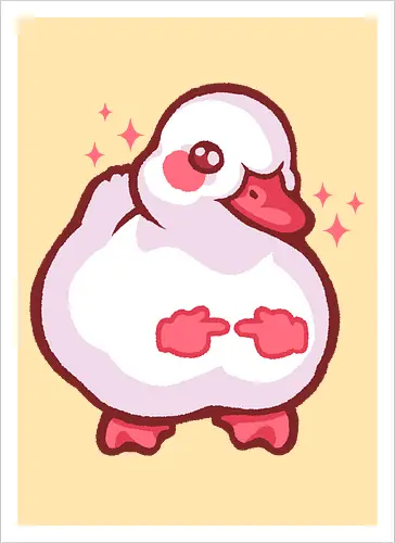 Shy Duck Fingers Touching