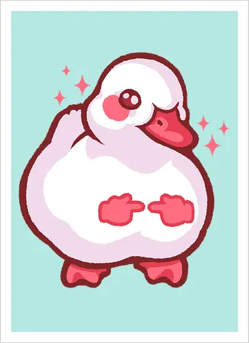 Shy Duck Fingers Touching