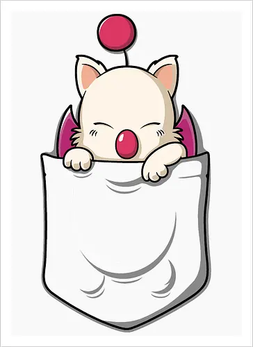 Süße Kawaii Fantasy Tasche Kreatur Flügel Rosa Pom Anime