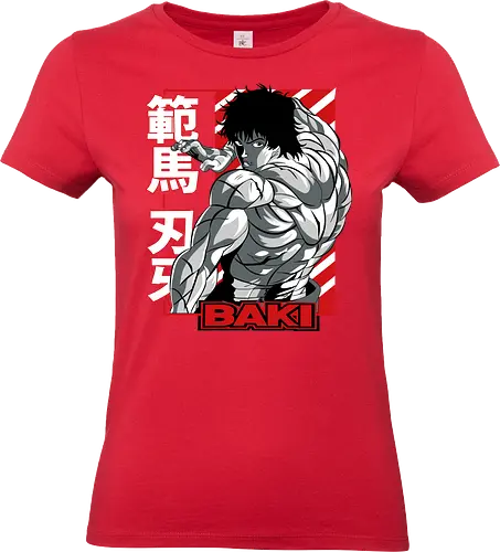 Baki Power Stance - baki hanma, anime fighter, martial arts, manga art, muscle anime, fighting spirit, anime poster, combat aesthetic - Standard T-Shirt (Frauen)
