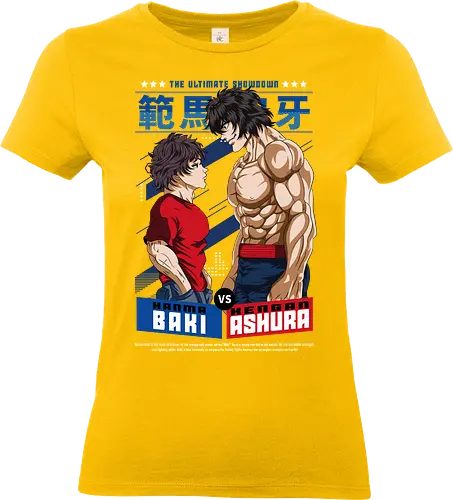 Baki Vs Ohma - baki hanma, kengan ashura, anime crossover, martial arts, anime fighters, battle anime, manga poster, combat legends - Standard T-Shirt (Frauen)