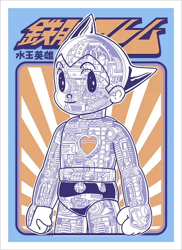 Astro Boy Mechanische Anatomie Retro Anime Roboter