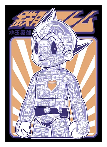 Astro Boy Mechanische Anatomie Retro Anime Roboter