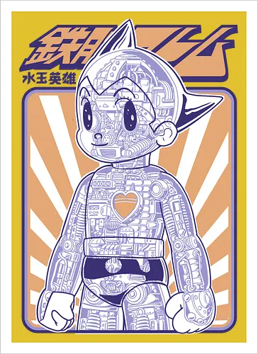 Astro Boy Mechanische Anatomie Retro Anime Roboter