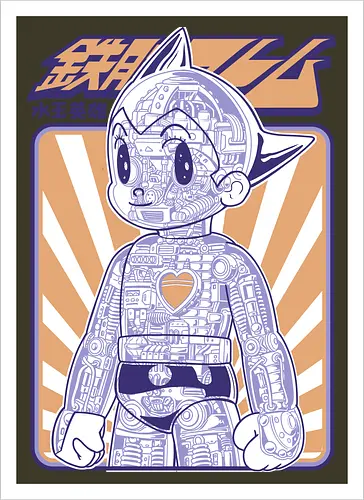 Astro Boy Mechanische Anatomie Retro Anime Roboter