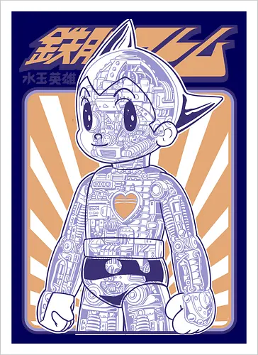 Astro Boy Mechanische Anatomie Retro Anime Roboter