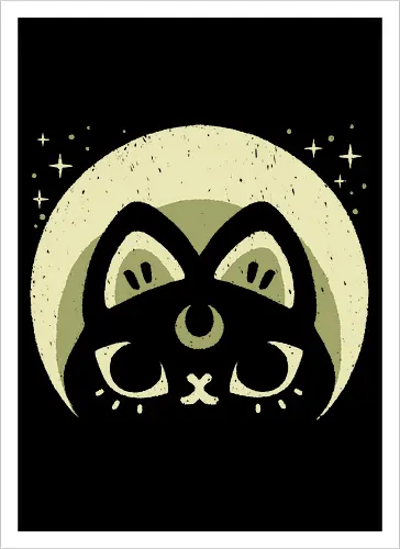 Half Moon Witchy Cat