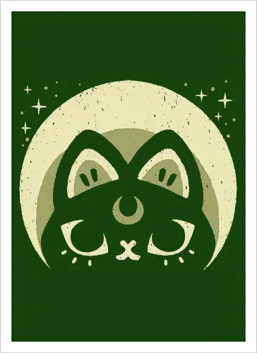 Half Moon Witchy Cat
