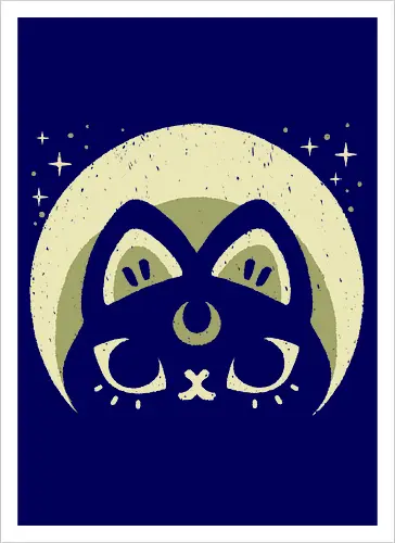 Half Moon Witchy Cat